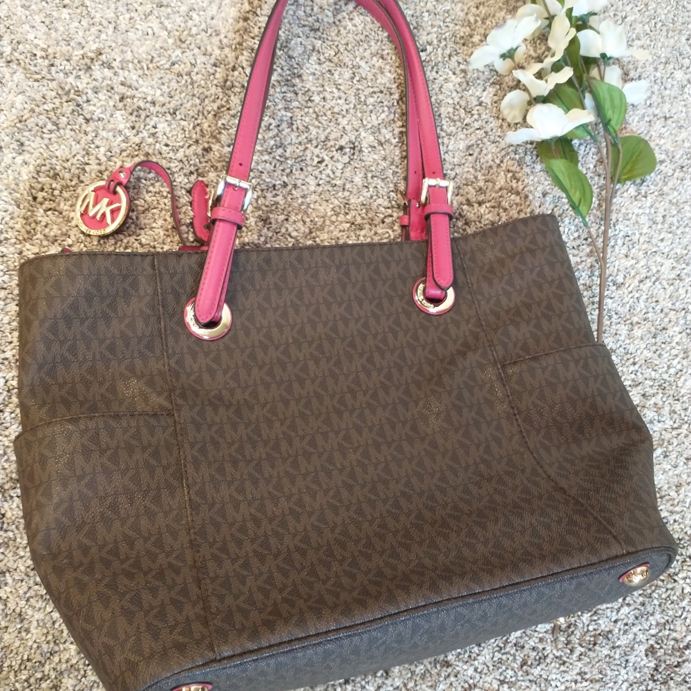 BNWOT MK JETSET TOTE PINK